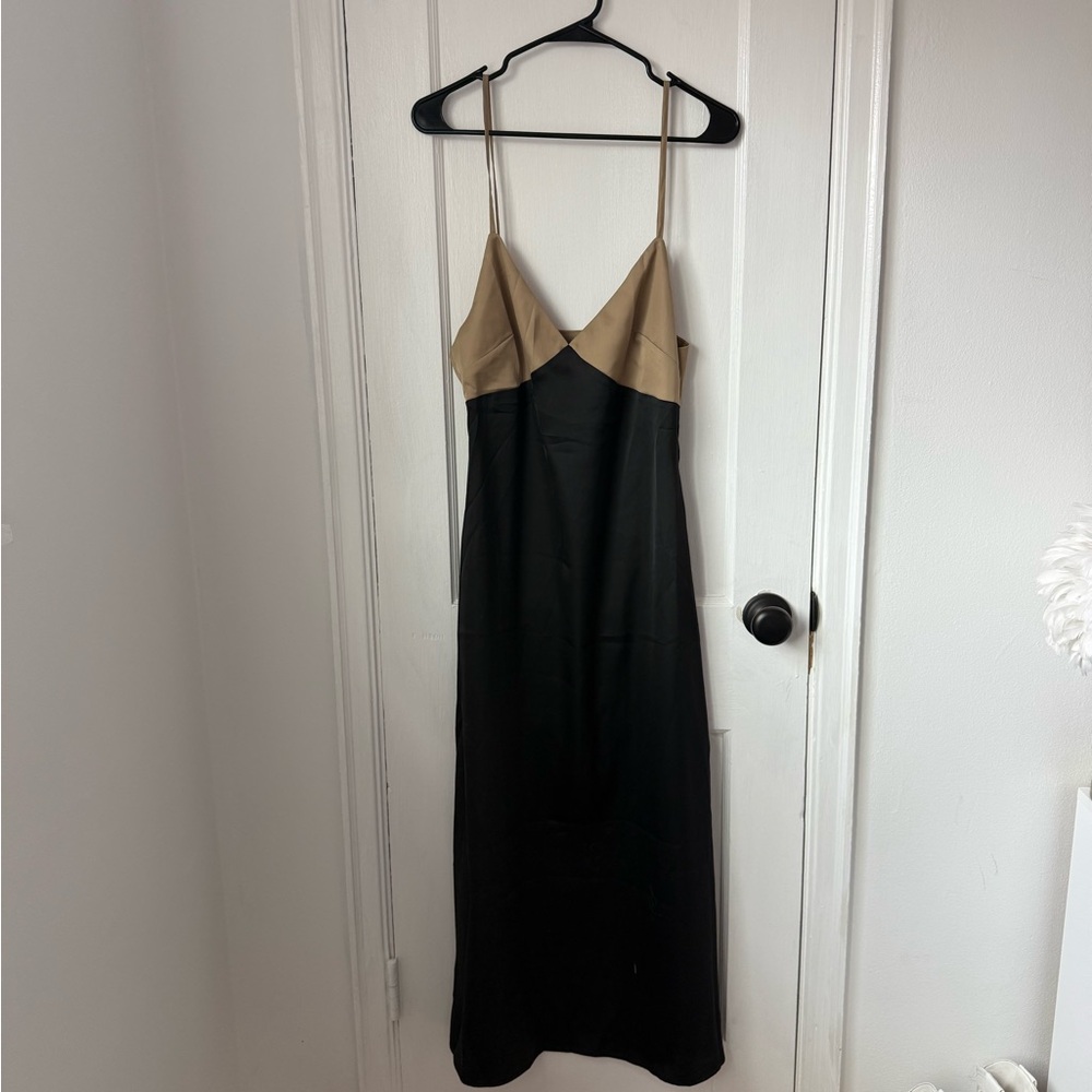 Two-Tone Cami Long Dress